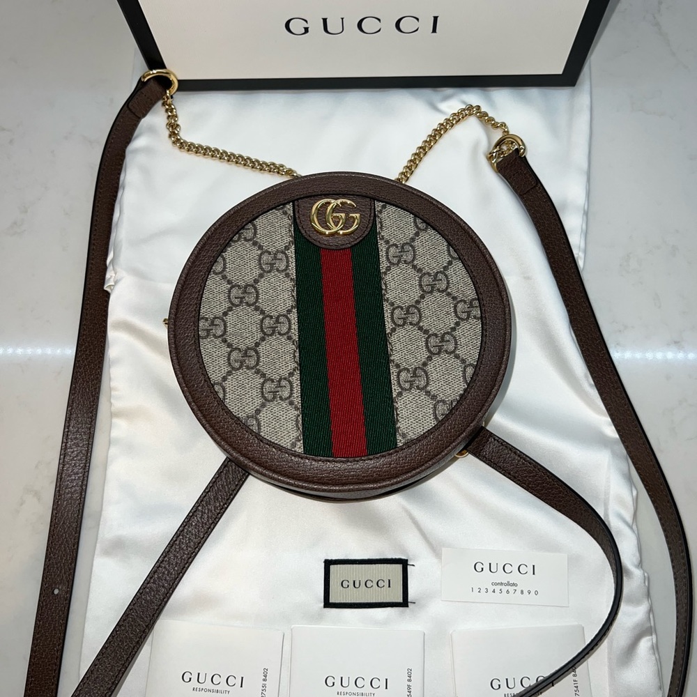 Gucci Ophidia GG Mini Supreme Backpack Bag Beige 598661 - Picture 2 of 8